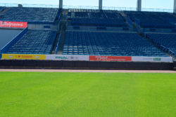 Baseline railing banners