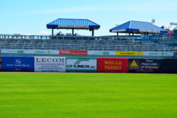 Outfield railing banners